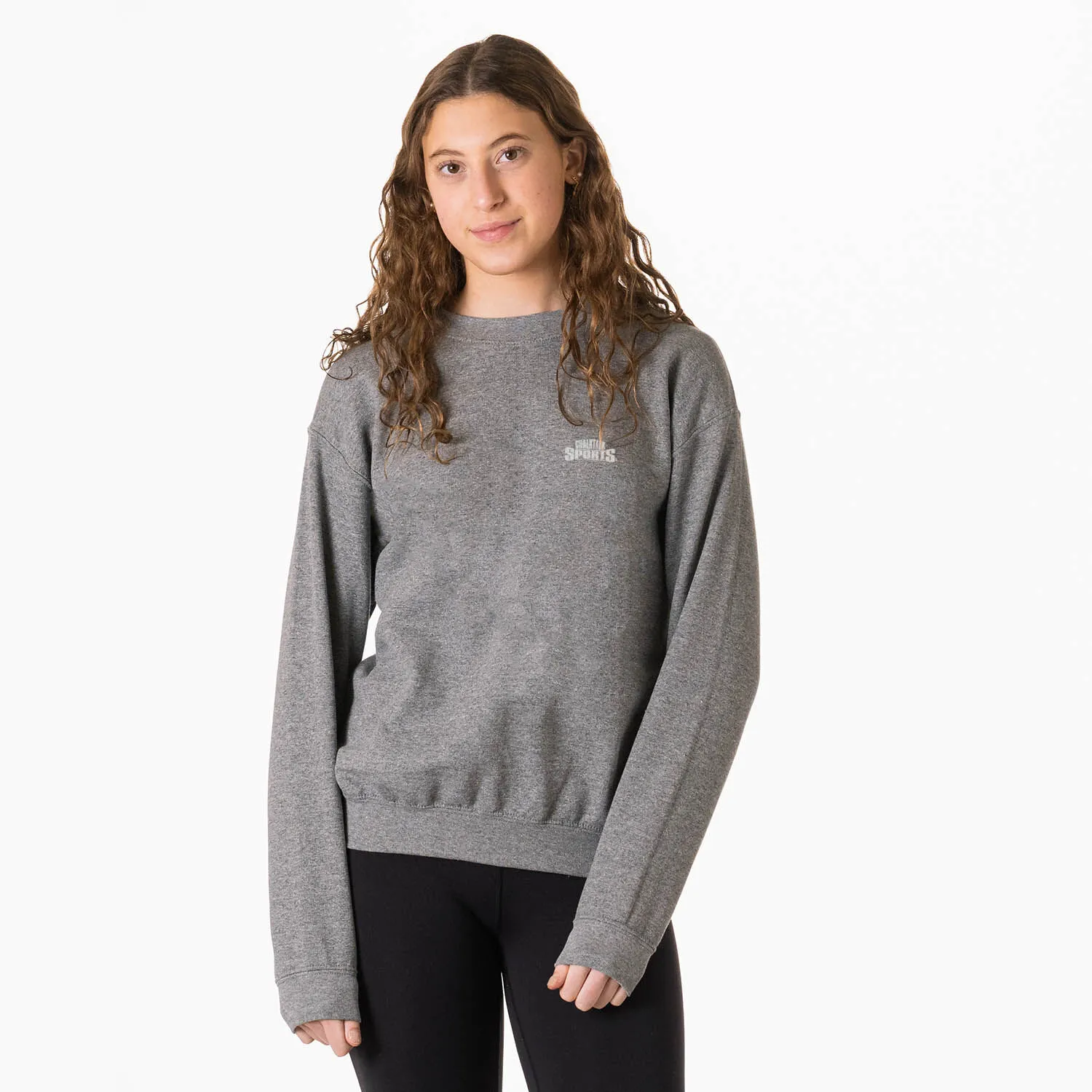 Basketball Crewneck Sweatshirt - I'd Rather Be Playing Basketball (Back Design) 